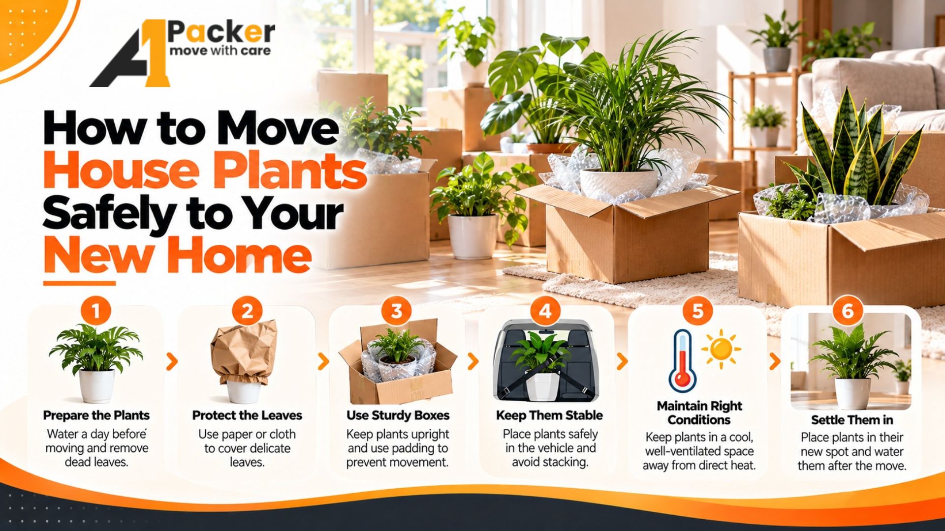 How to Move House Plants Safely to Your New Home