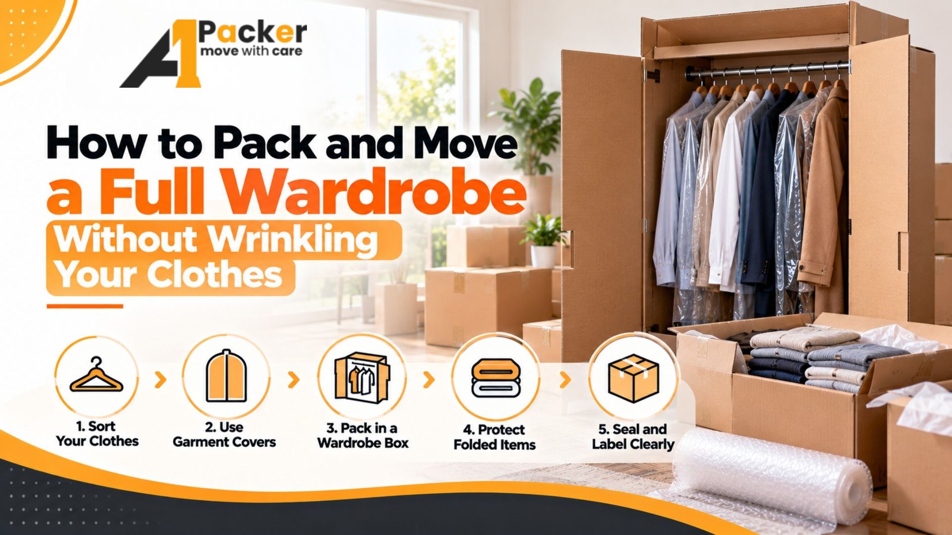 How to Pack and Move a Full Wardrobe Without Wrinkling Your Clothes