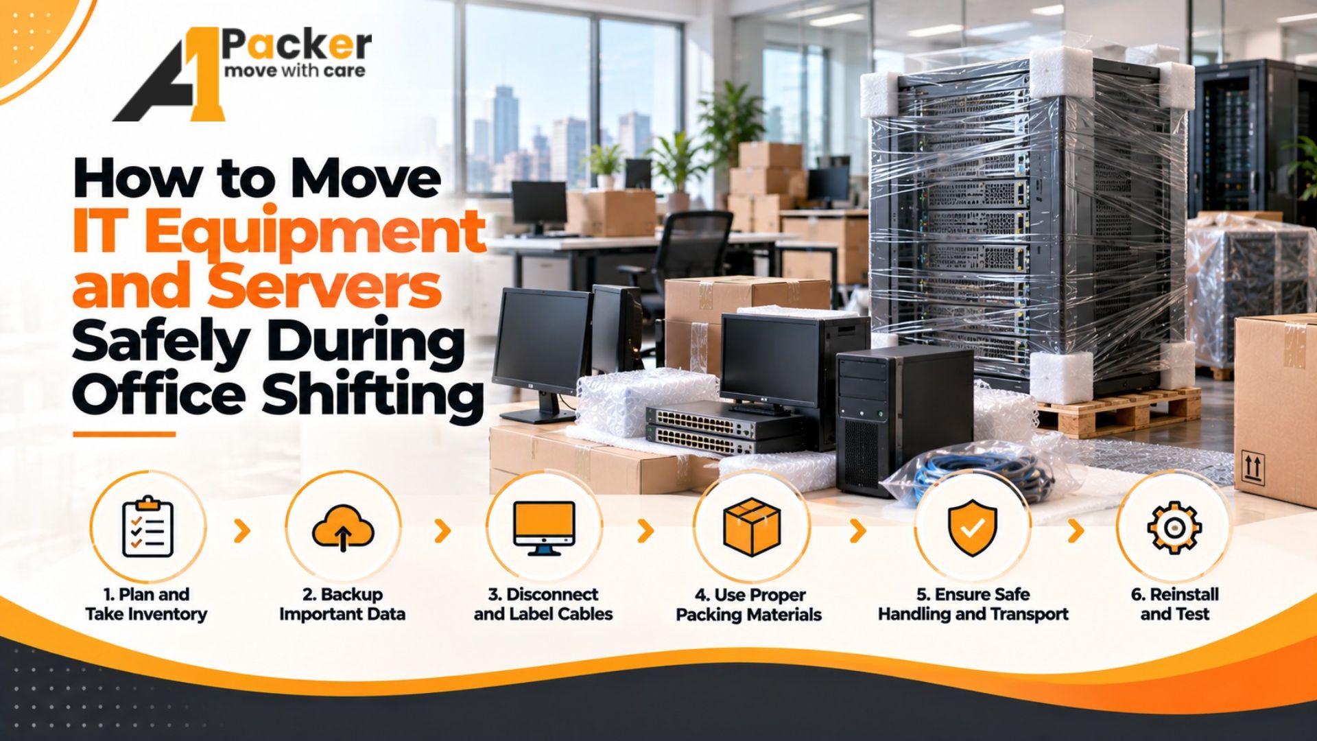 How to Move IT Equipment and Servers Safely During Office Shifting