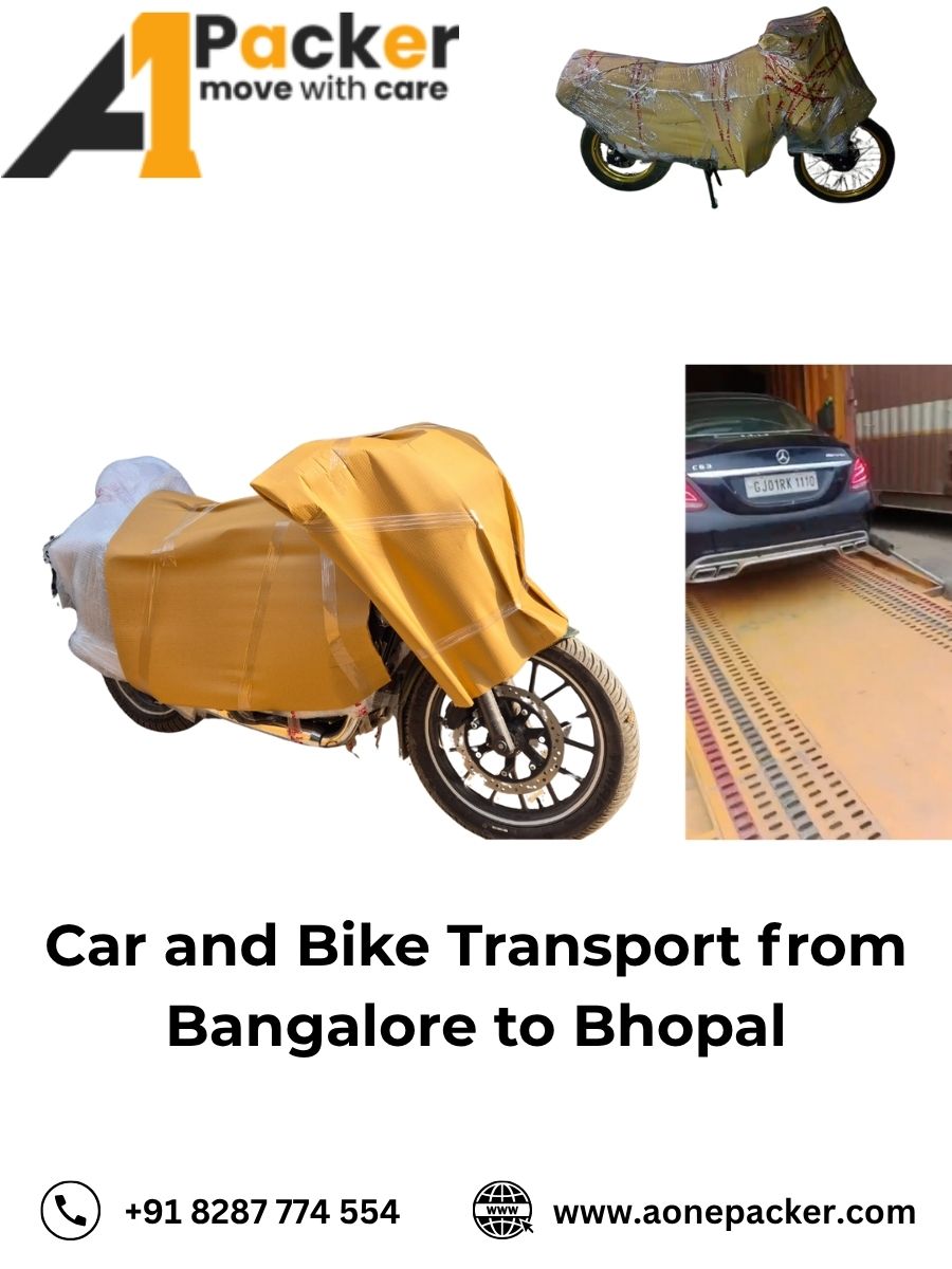 Car and Bike Transport from Bangalore to Bhopal