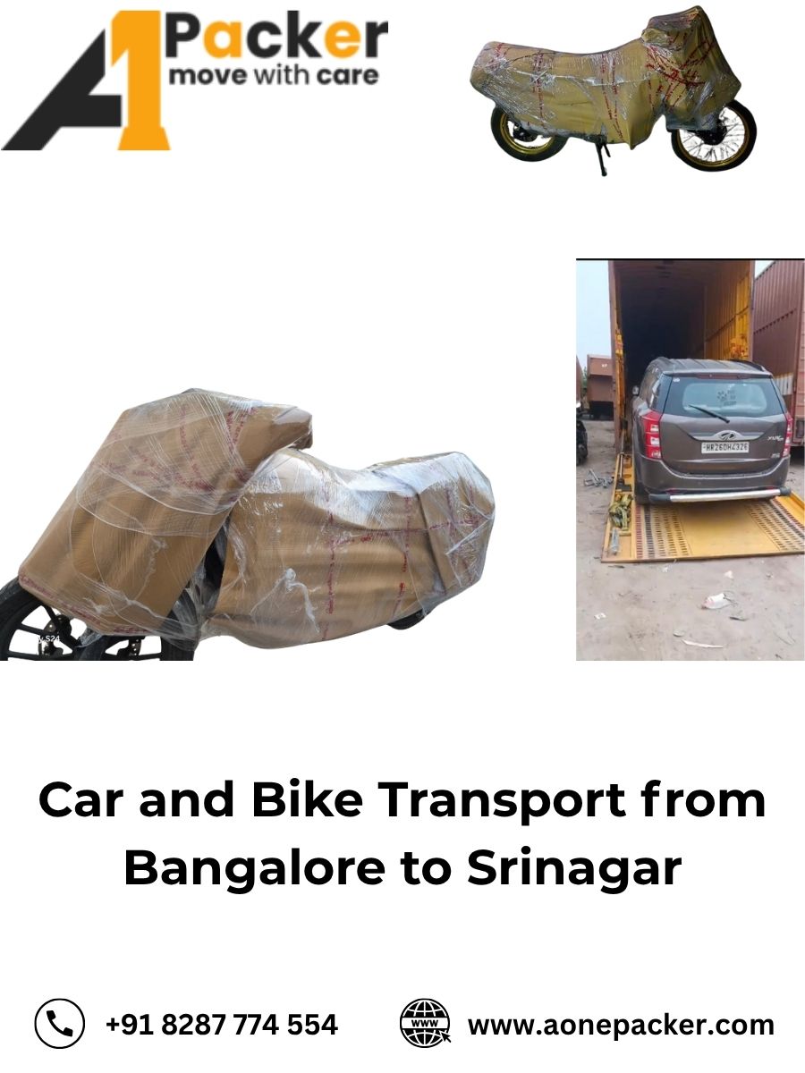 Car and Bike Transport from Bangalore to Srinagar
