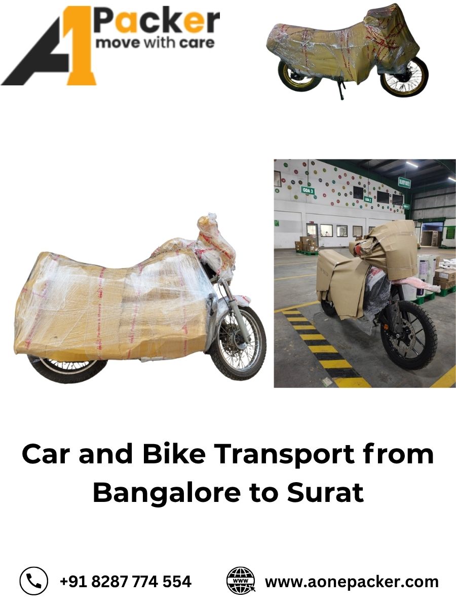 Car and Bike Transport from Bangalore to Surat
