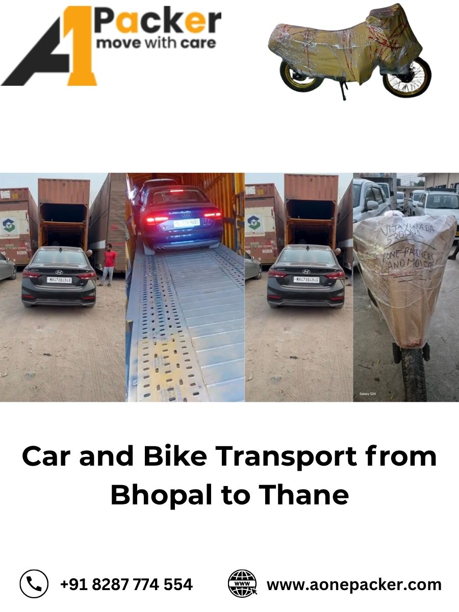 Car and Bike Transport from Bhopal to Thane