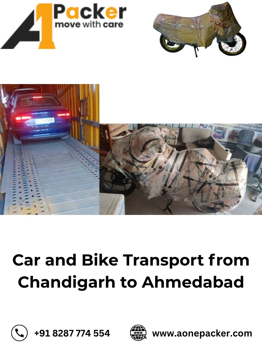 Car and Bike Transport from Chandigarh to Ahmedabad