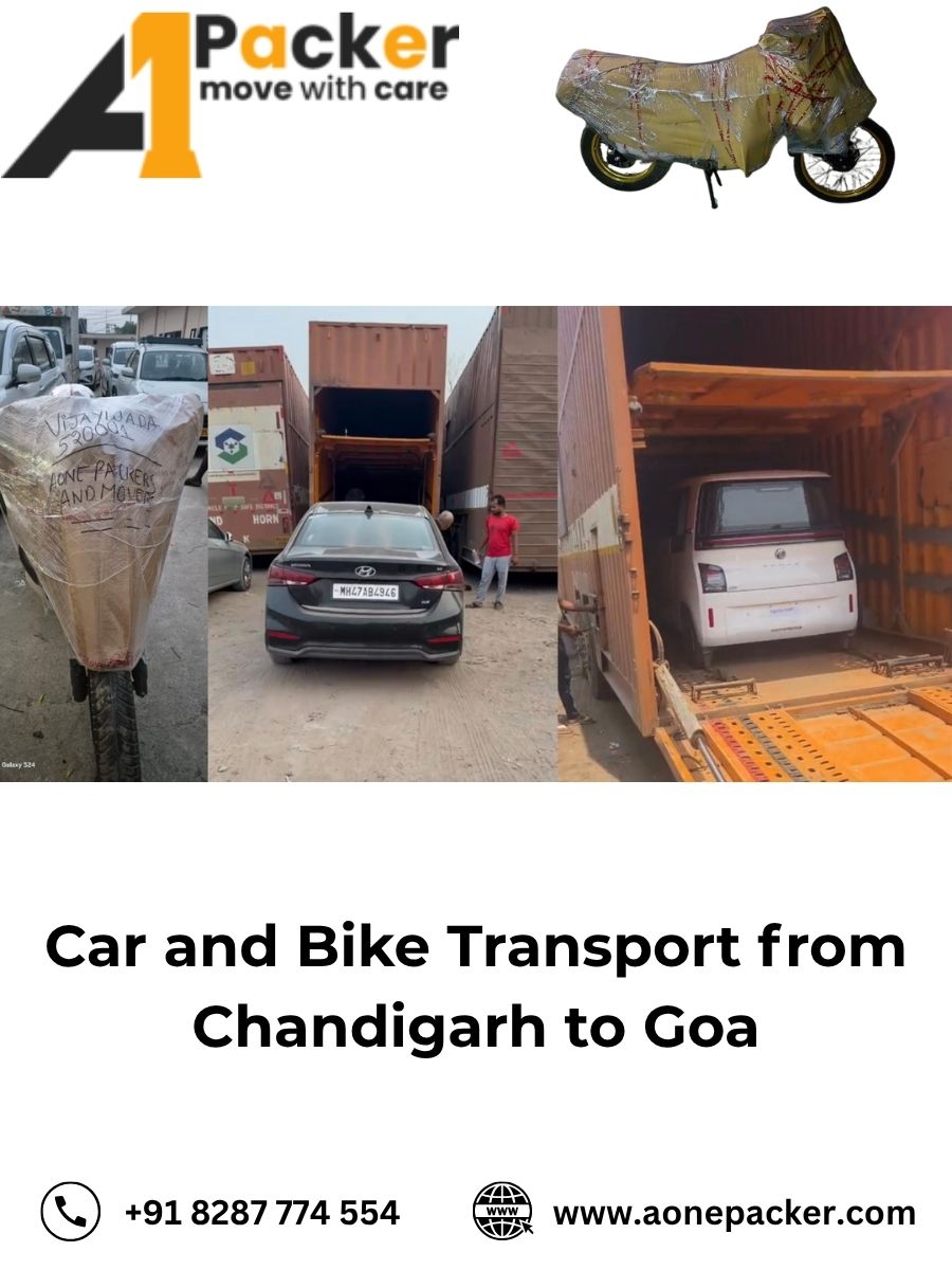 Car and Bike Transport from Chandigarh to Goa