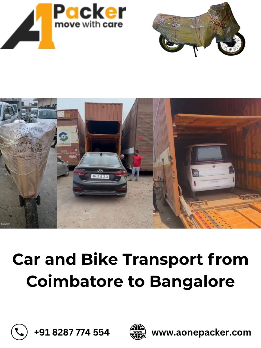 Car Transport Services from Coimbatore to Bangalore Aone Packer
