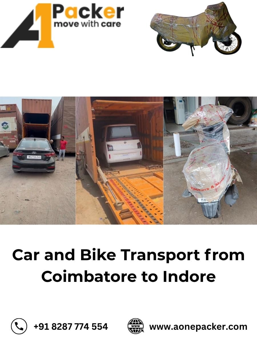Car and Bike Transport from Coimbatore to Indore