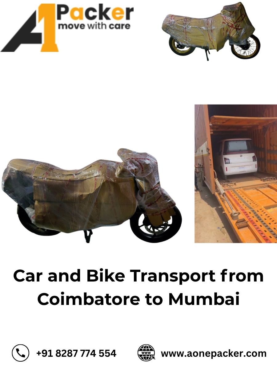 Car Transport Services from Coimbatore to Mumbai Aone Packer