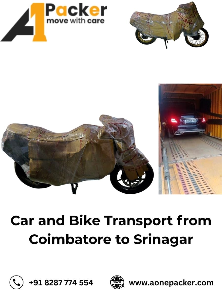 Car and Bike Transport from Coimbatore to Srinagar