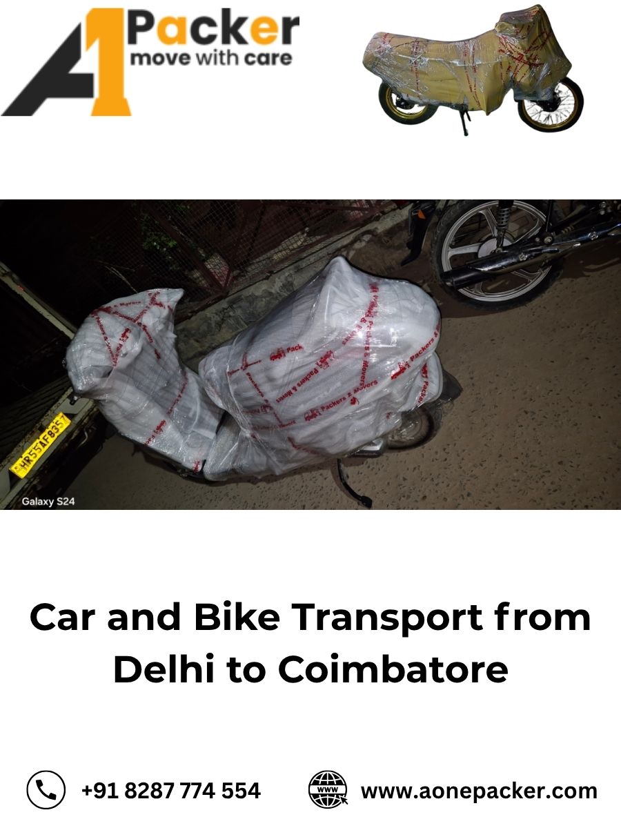 Car and Bike Transport from Delhi to Coimbatore