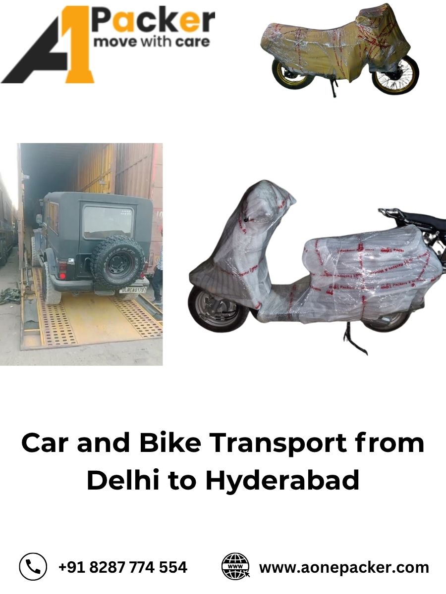 Car and Bike Transport from Delhi to Hyderabad