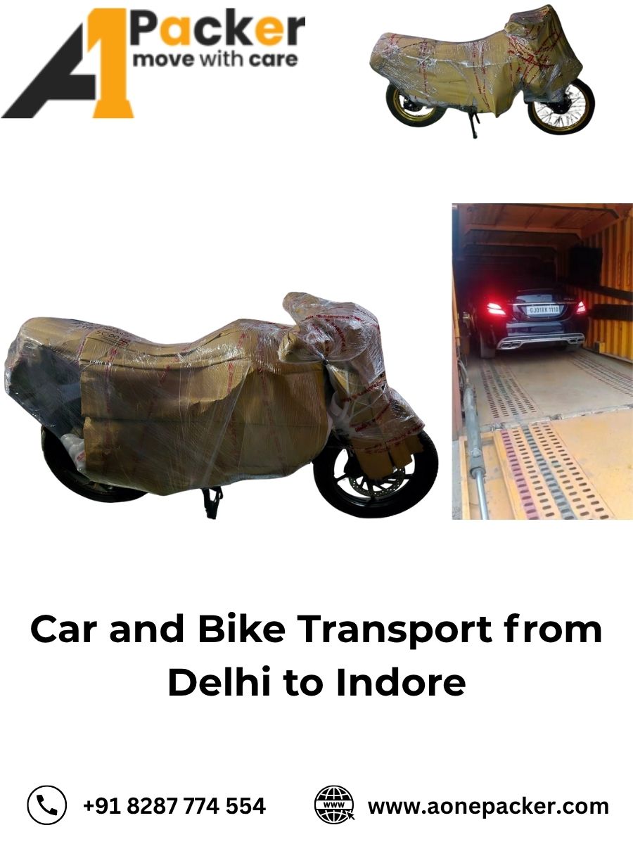 Car and Bike Transport from Delhi to Indore