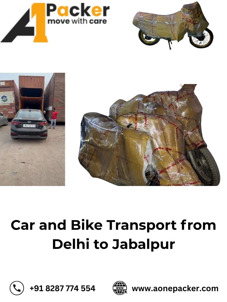 Car and Bike Transport from Delhi to Jabalpur