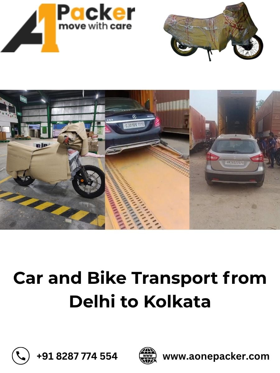 Car and Bike Transport from Delhi to Kolkata