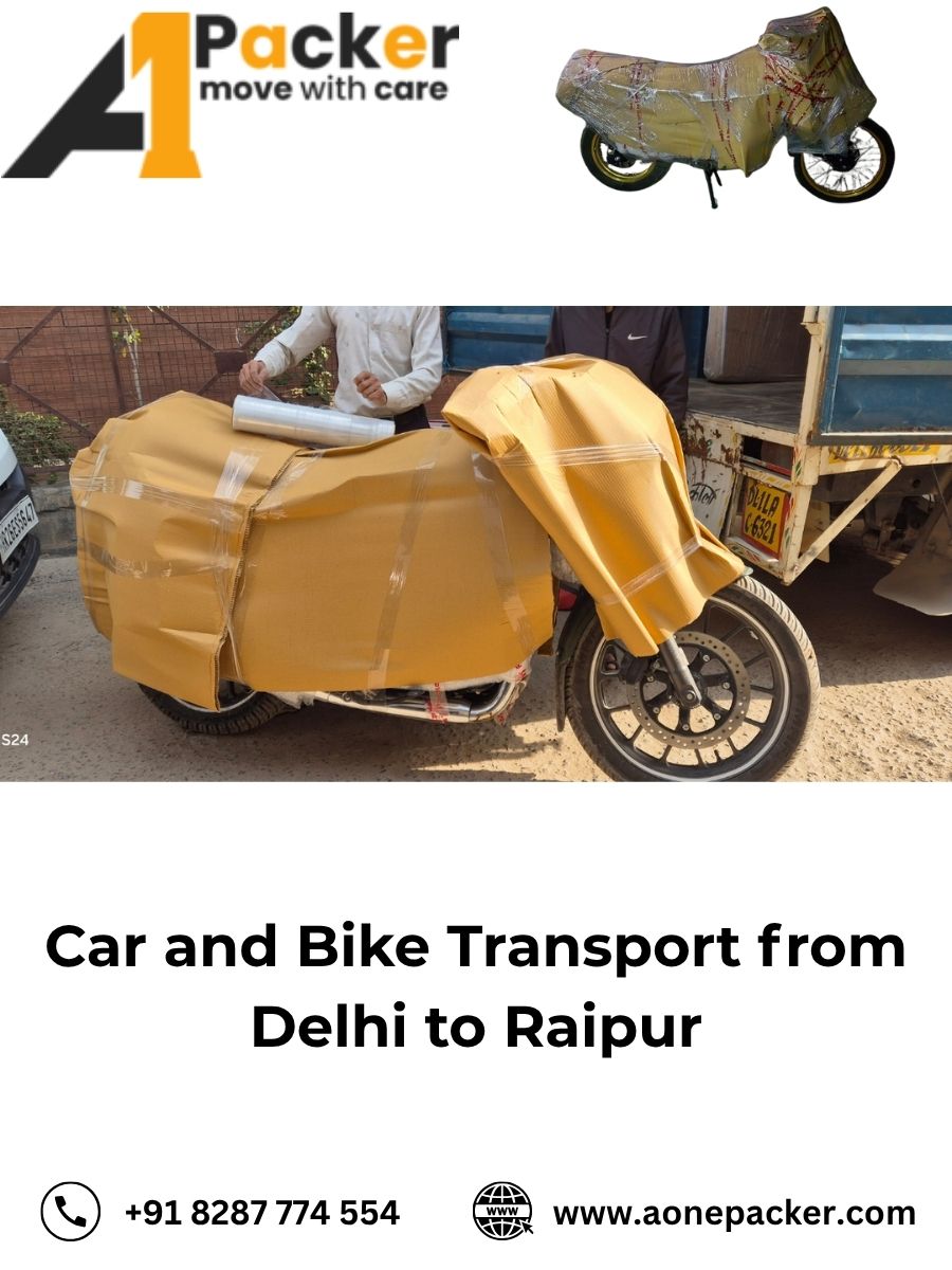 Car and Bike Transport from Delhi to Raipur