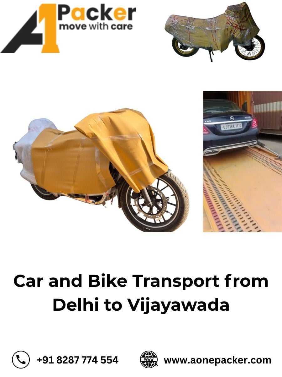 Car and Bike Transport from Delhi to Vijayawada