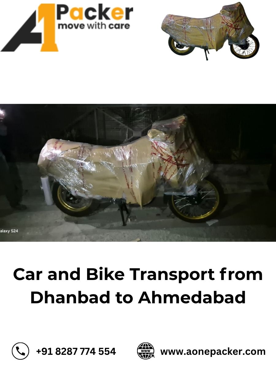 Car and Bike Transport from Dhanbad to Ahmedabad