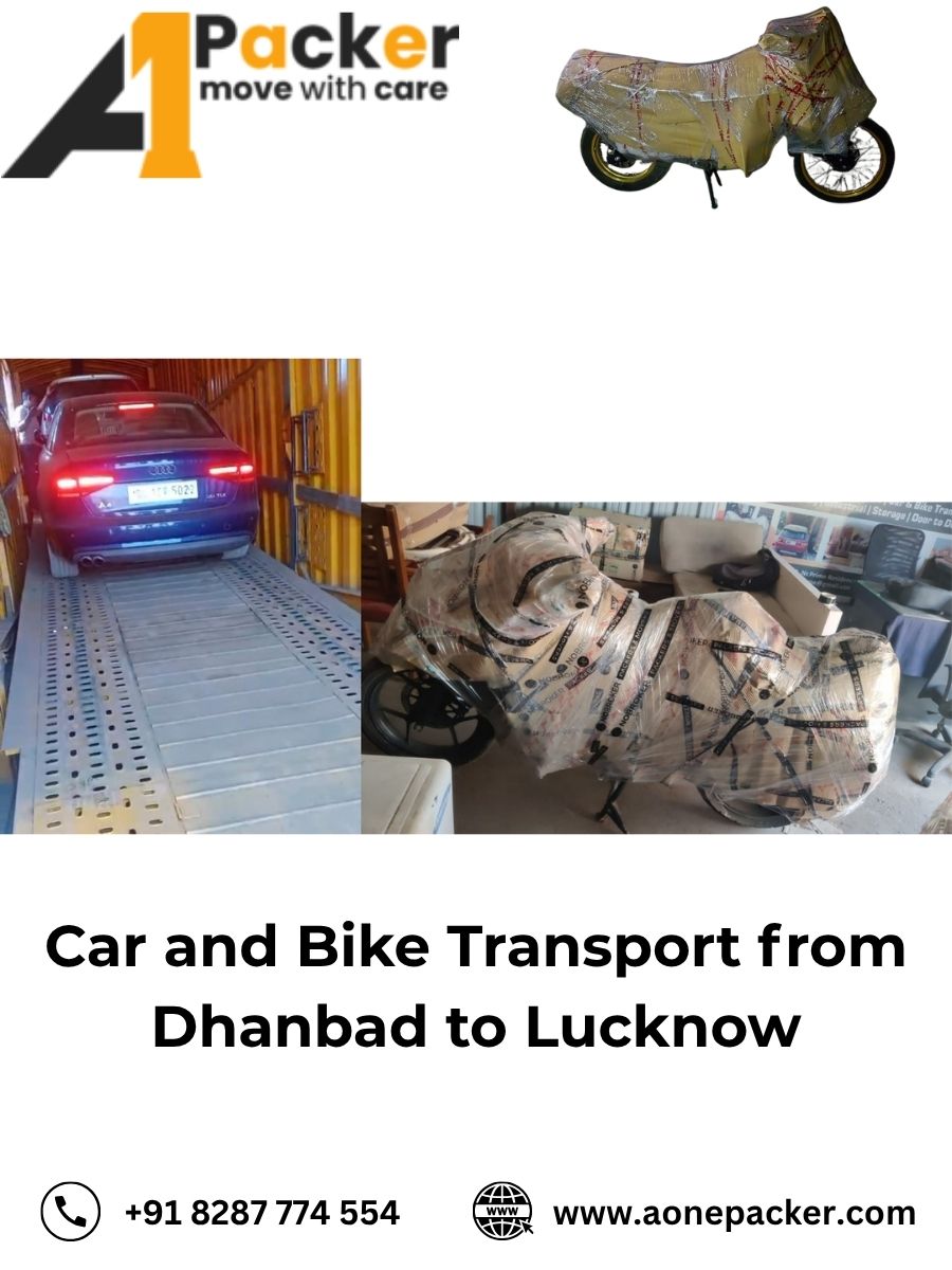 Car and Bike Transport from Dhanbad to Lucknow