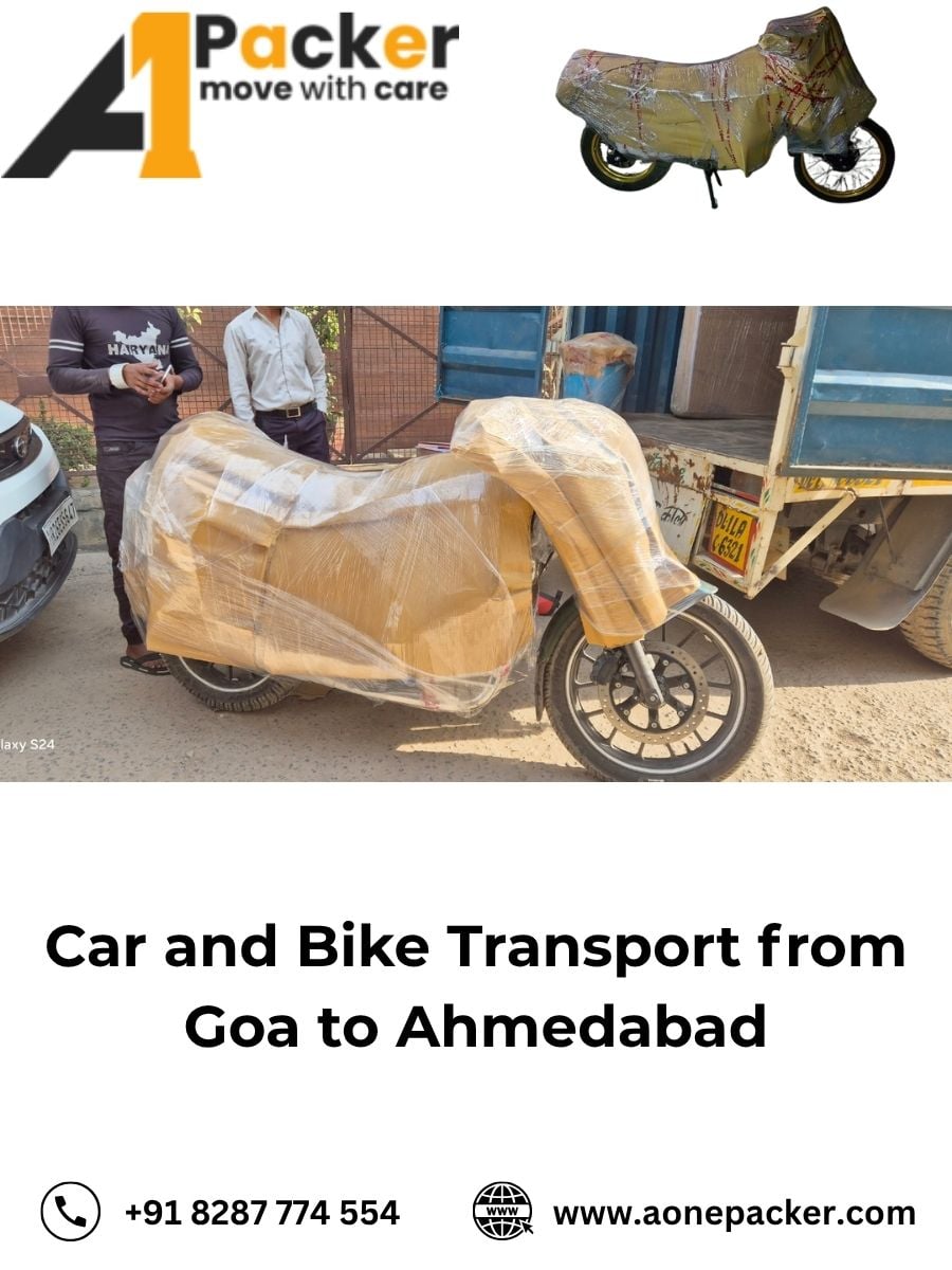 Car and Bike Transport from Goa to Ahmedabad