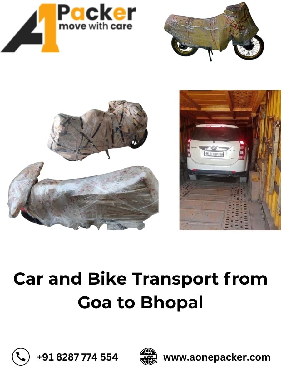 Car and Bike Transport from Goa to Bhopal