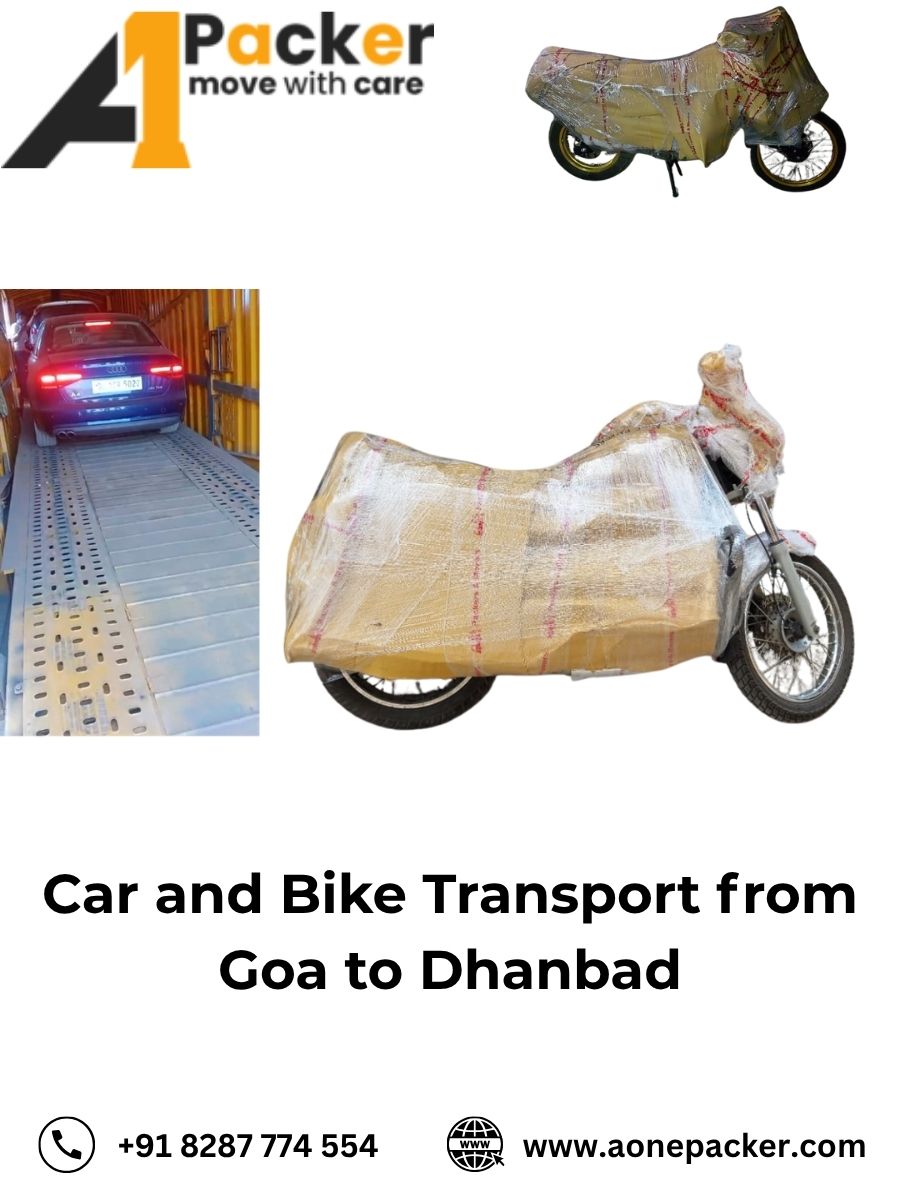Car and Bike Transport from Goa to Dhanbad