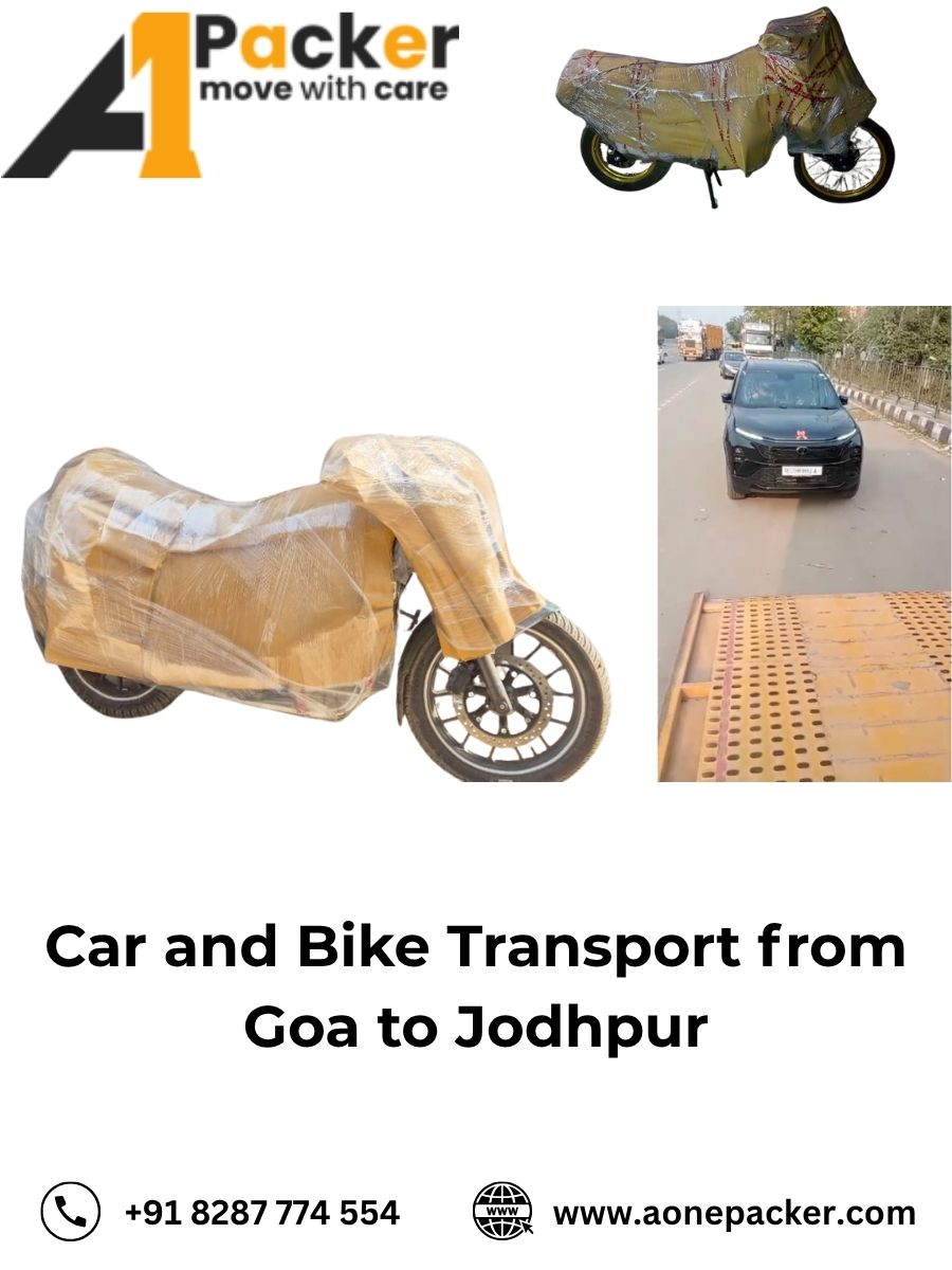 Car and Bike Transport from Goa to Jodhpur