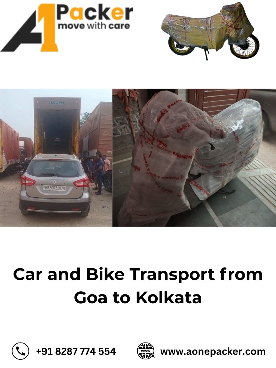 Car and Bike Transport from Goa to Kolkata