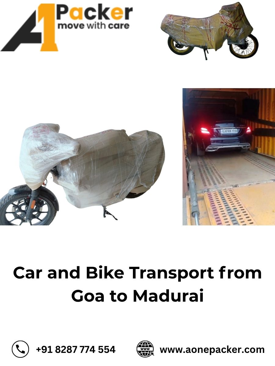 Car and Bike Transport from Goa to Madurai