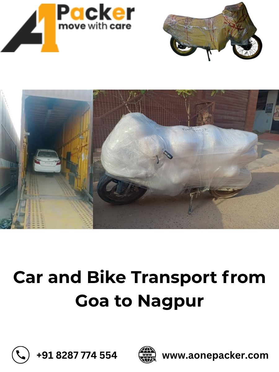 Car and Bike Transport from Goa to Nagpur