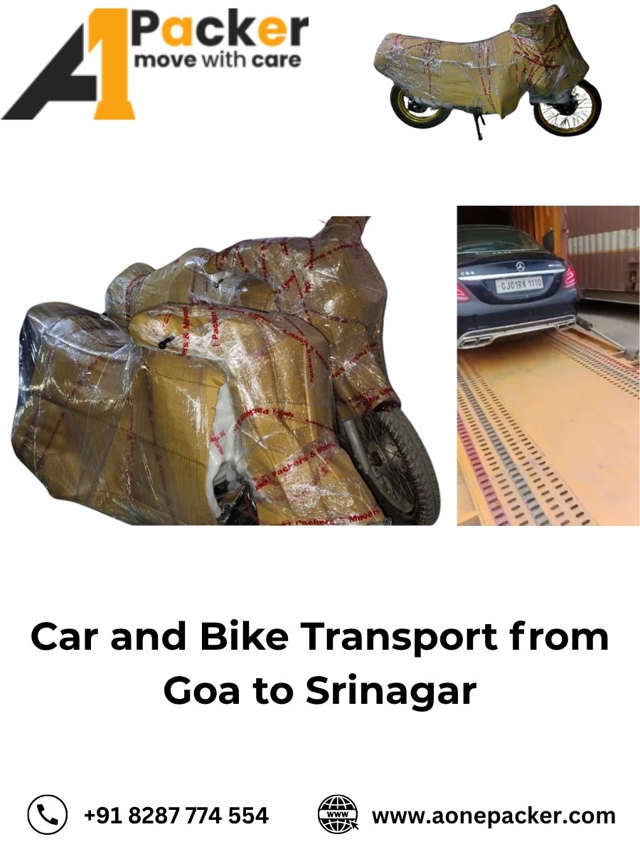 Car and Bike Transport from Goa to Srinagar