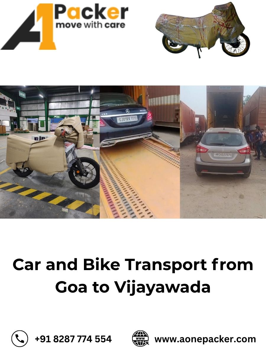 Car and Bike Transport from Goa to Vijayawada