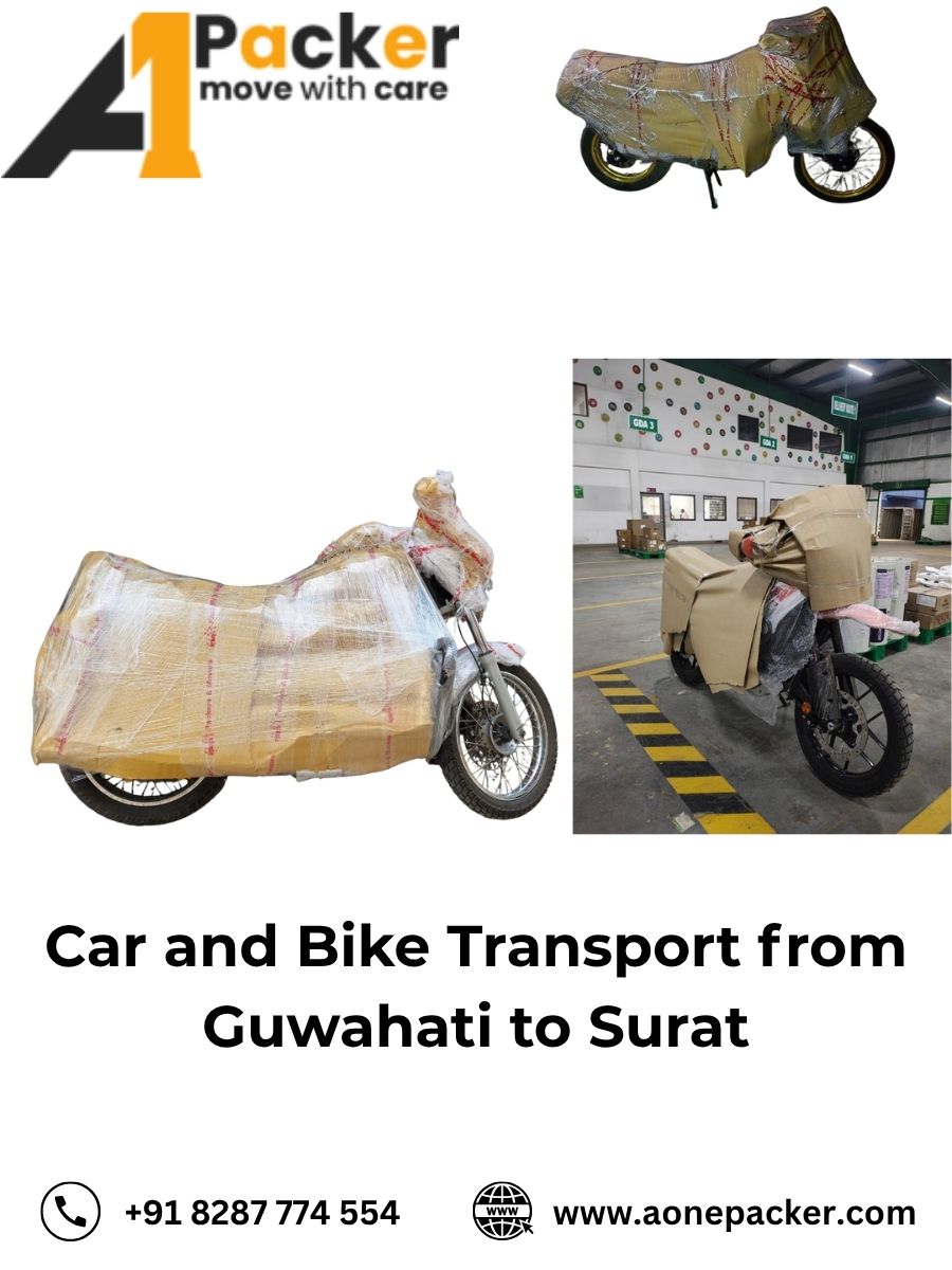 Car and Bike Transport from Guwahati to Surat