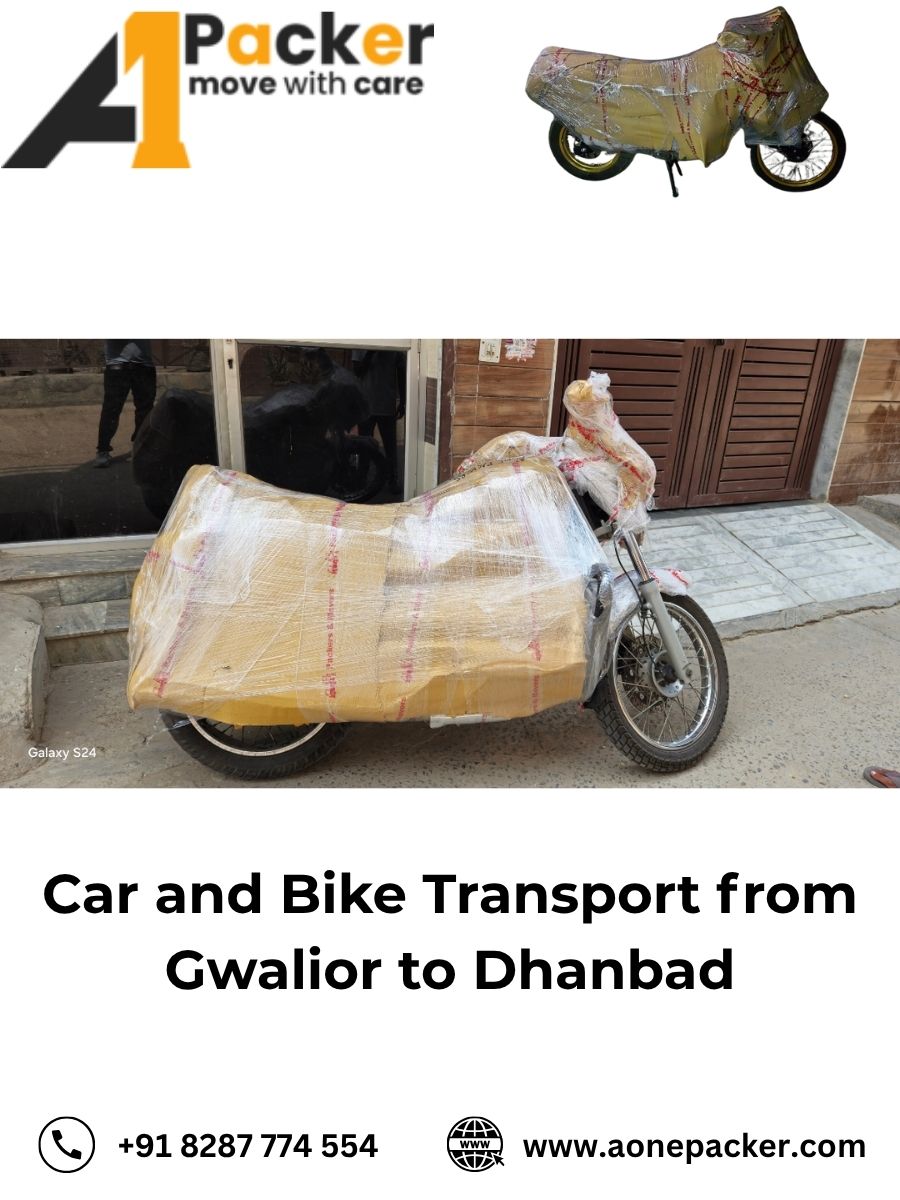 Car and Bike Transport from Gwalior to Dhanbad