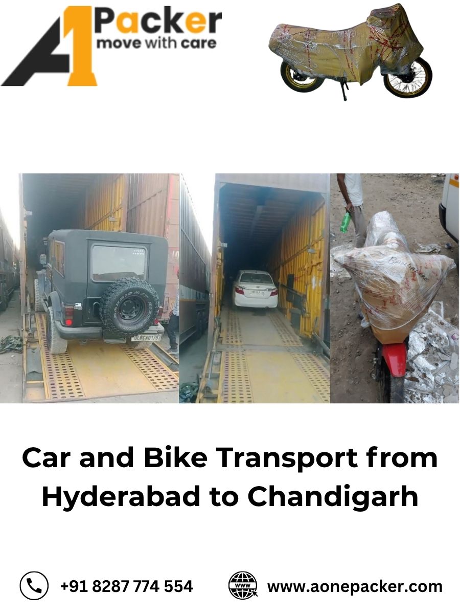 Car and Bike Transport from Hyderabad to Chandigarh