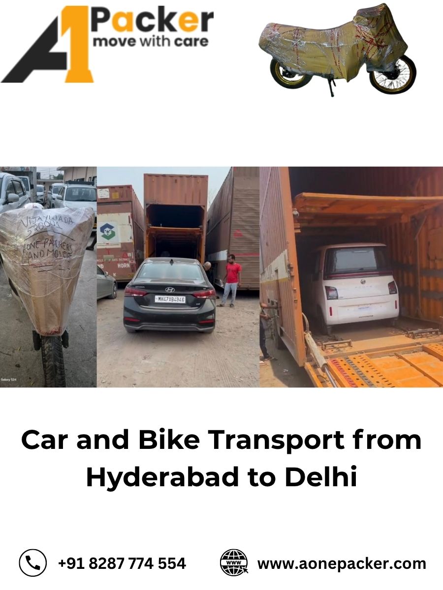 Car and Bike Transport from Hyderabad to Delhi