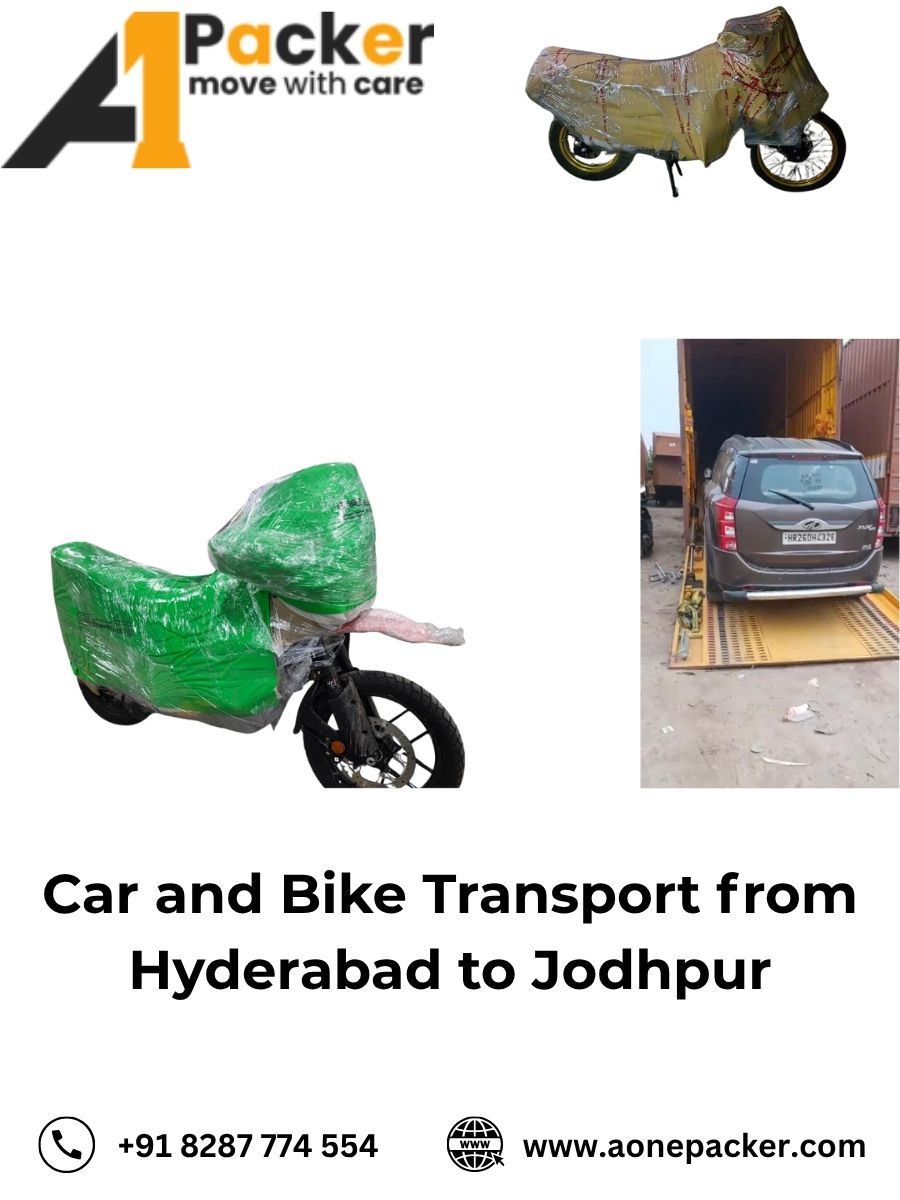 Car and Bike Transport from Hyderabad to Jodhpur