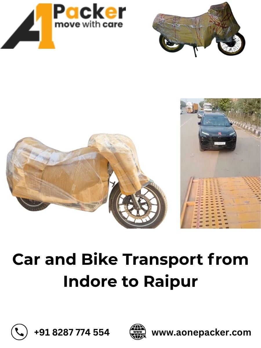 Car and Bike Transport from Indore to Raipur