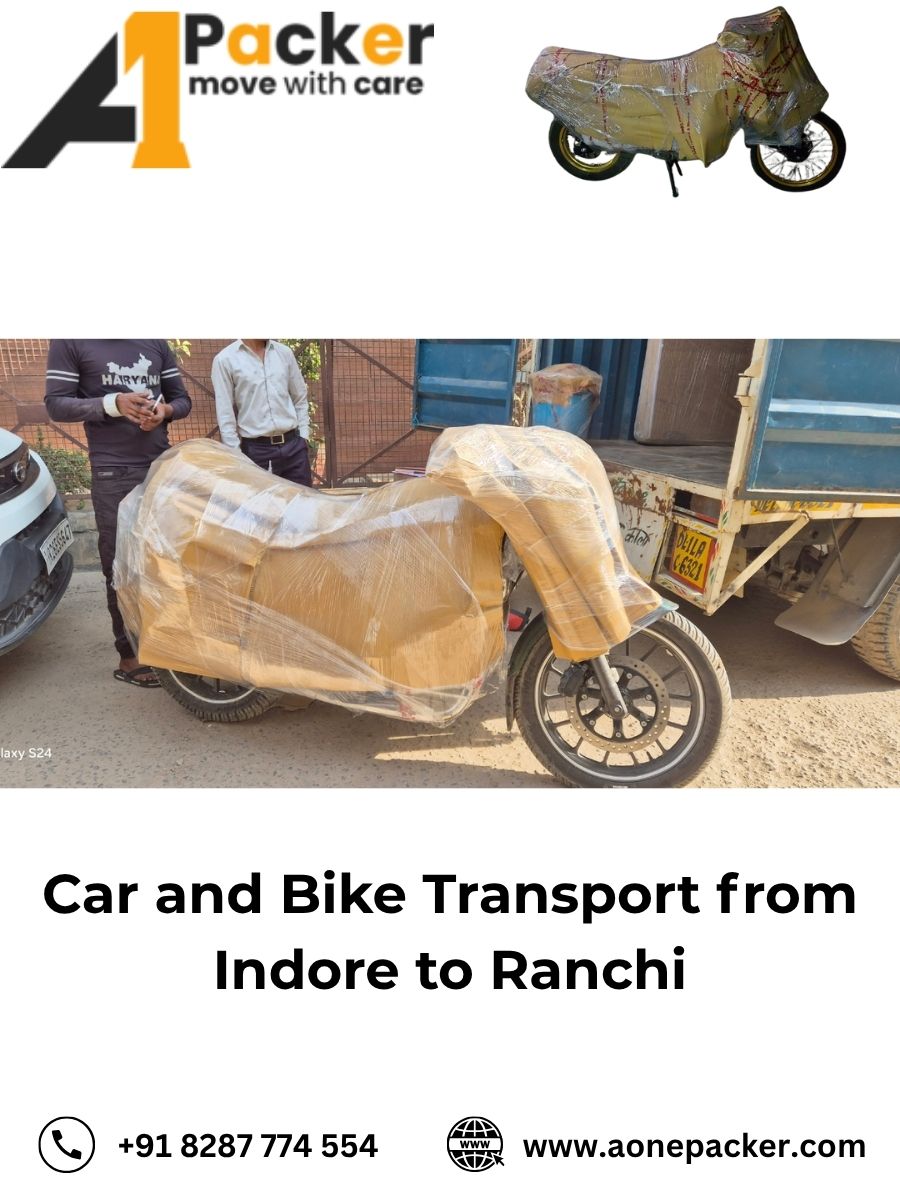 Car Transport Services from Indore to Ranchi Aone Packer