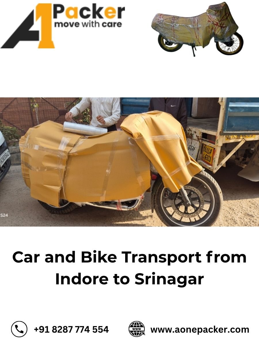 Car Transport Services from Indore to Srinagar Aone Packer