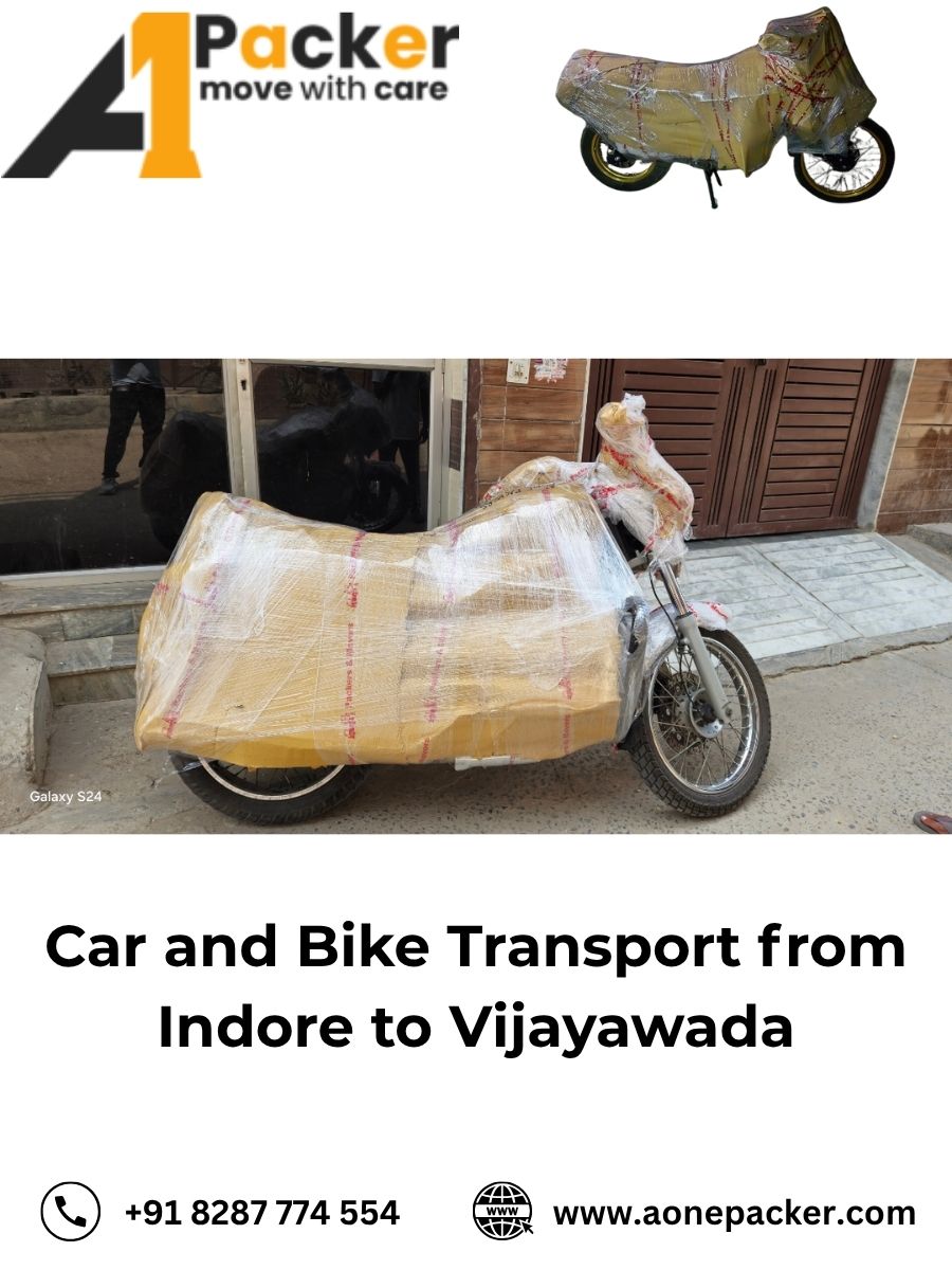 Car and Bike Transport from Indore to Vijayawada