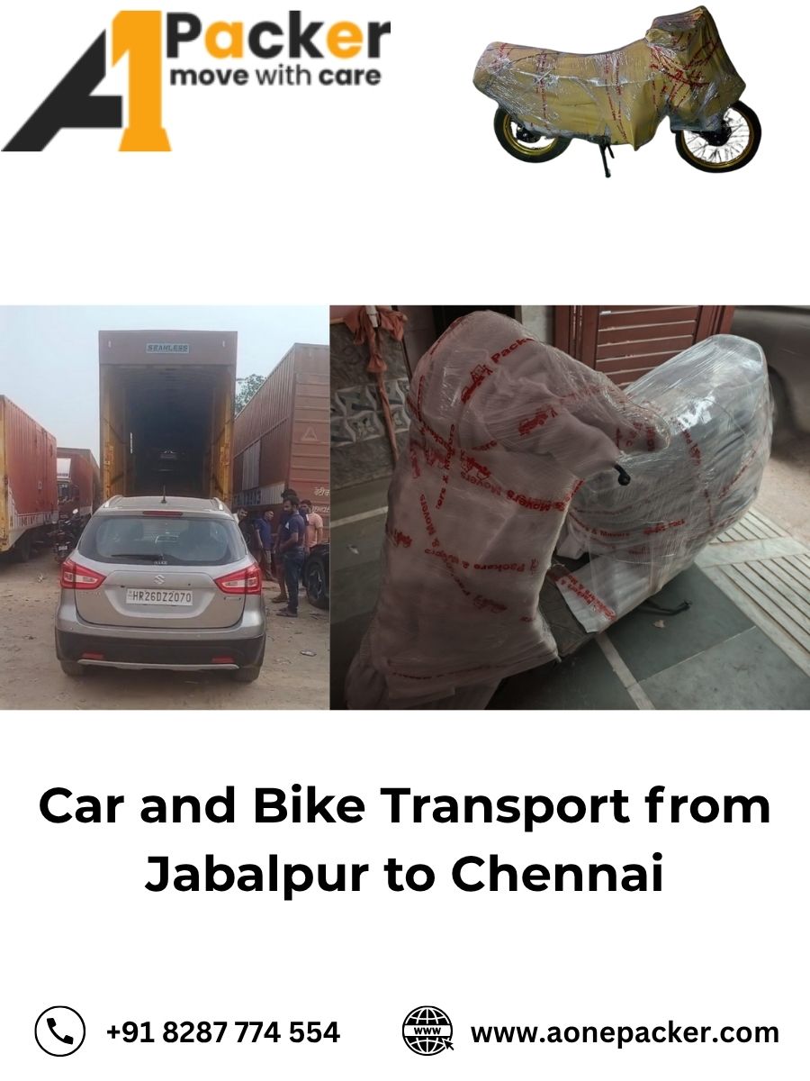 Car and Bike Transport from Jabalpur to Chennai