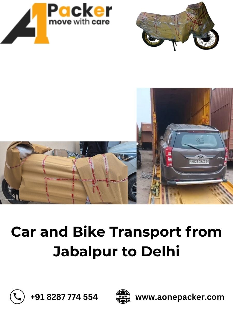 Car and Bike Transport from Jabalpur to Delhi