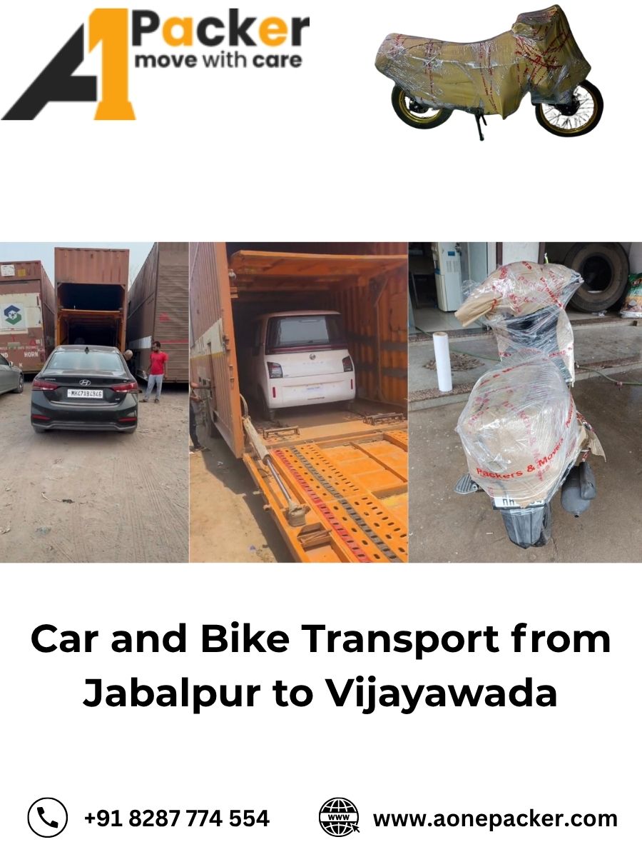 Car Transport Services from Jabalpur to Vijayawada Aone Packer