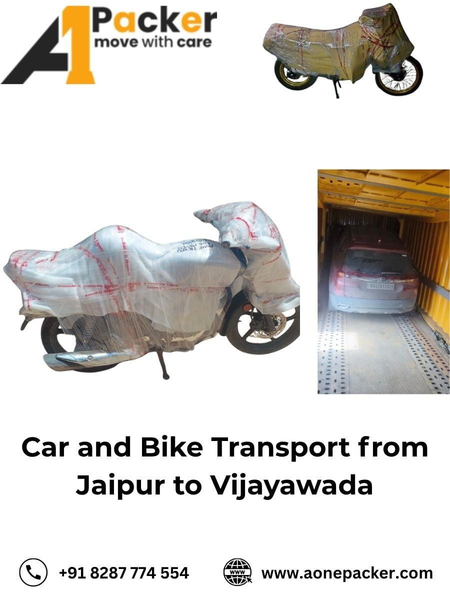 Car and Bike Transport from Jaipur to Vijayawada