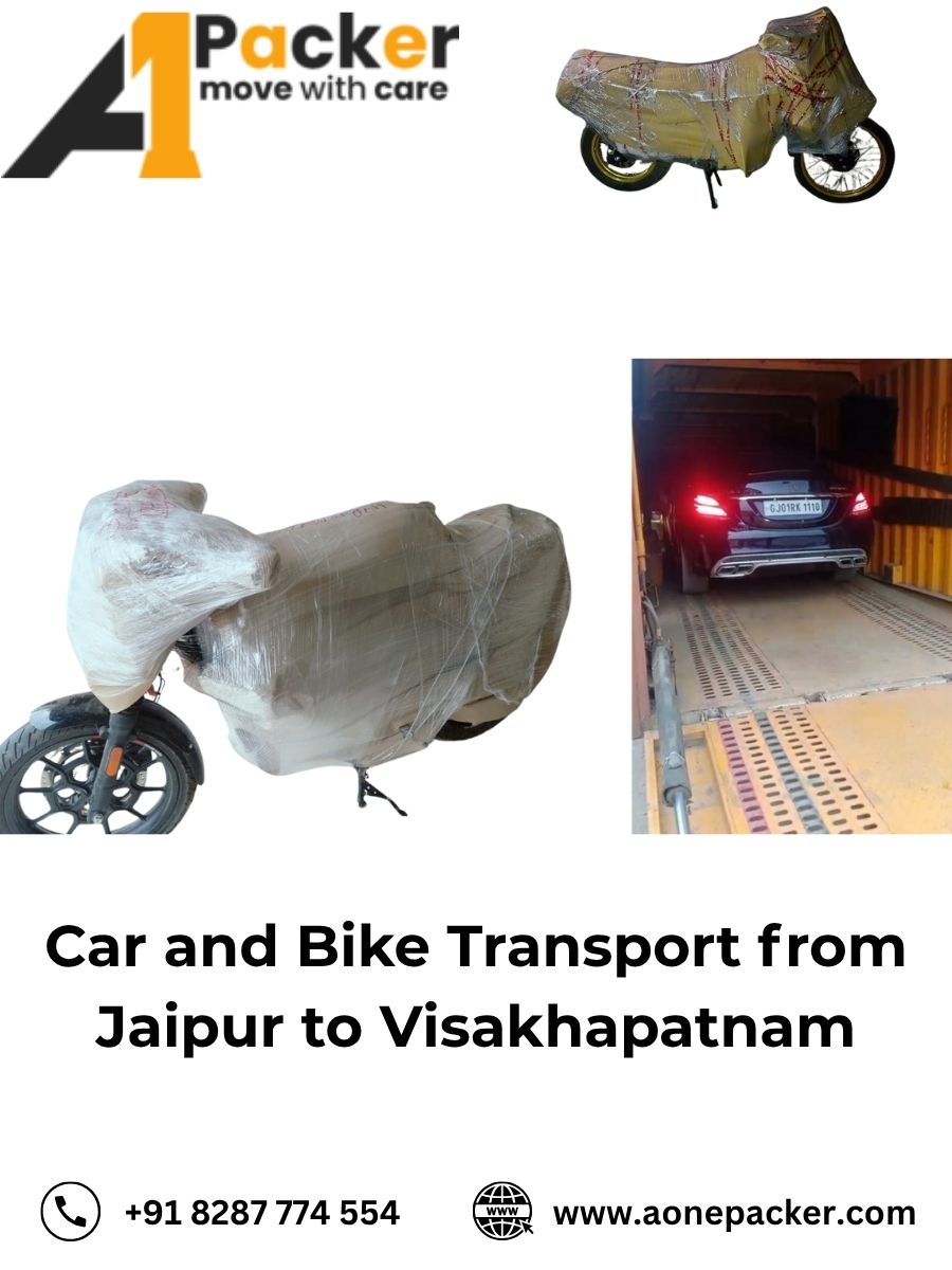 Car and Bike Transport from Jaipur to Visakhapatnam