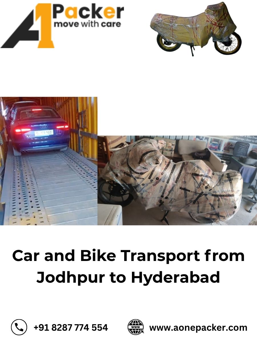 Car and Bike Transport from Jodhpur to Hyderabad