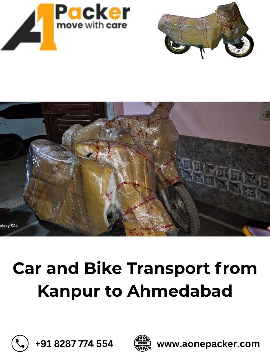 Car Transport Services from Kanpur to Ahmedabad Aone Packer