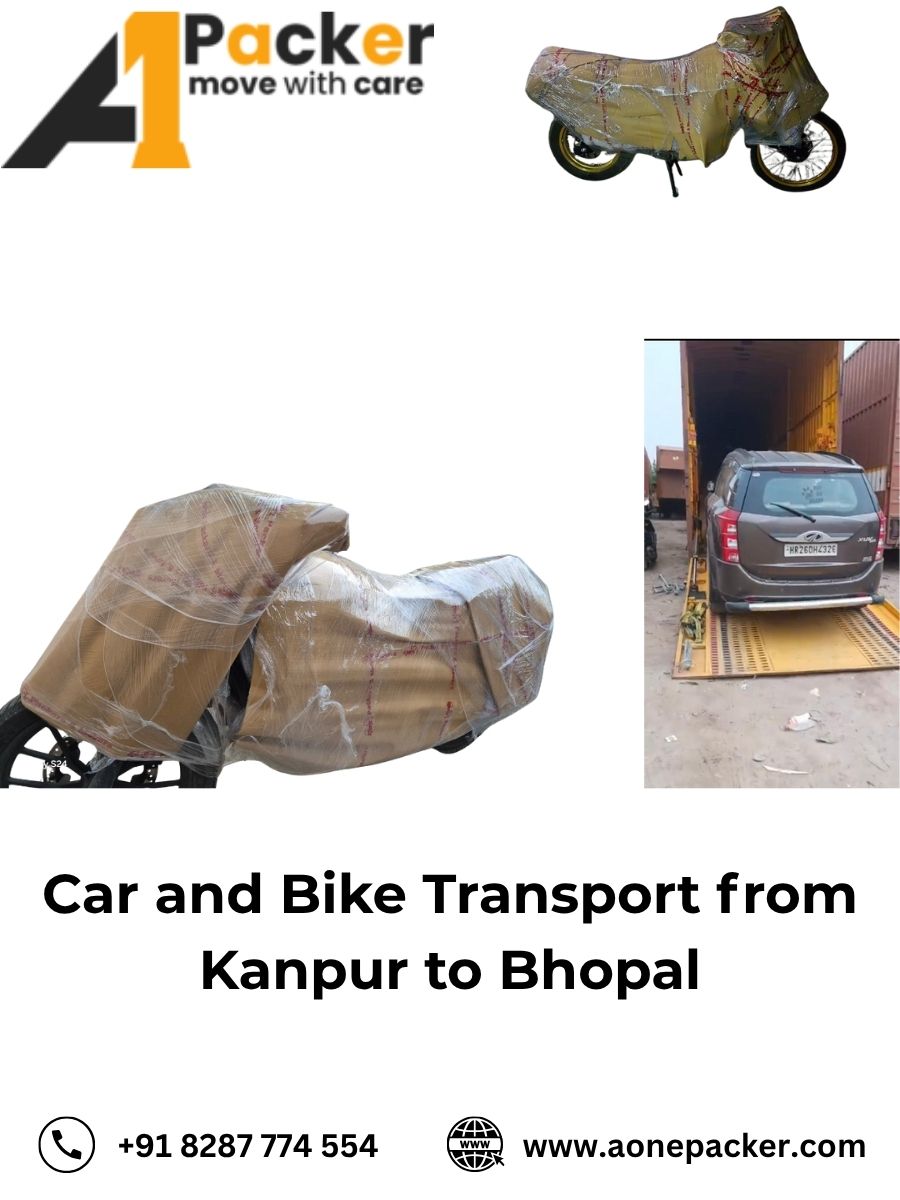 Car Transport Services from Kanpur to Bhopal Aone Packer