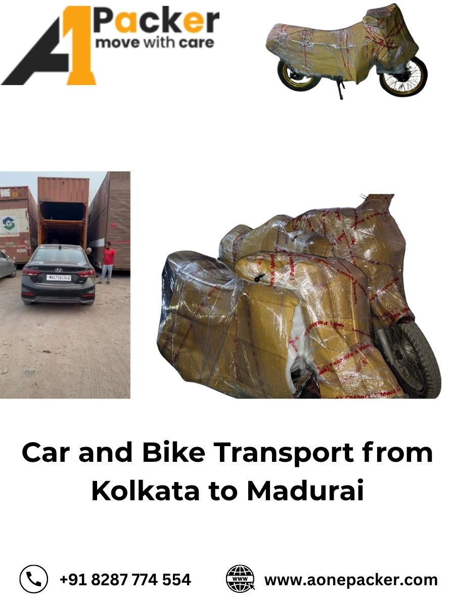 Car and Bike Transport from Kolkata to Madurai
