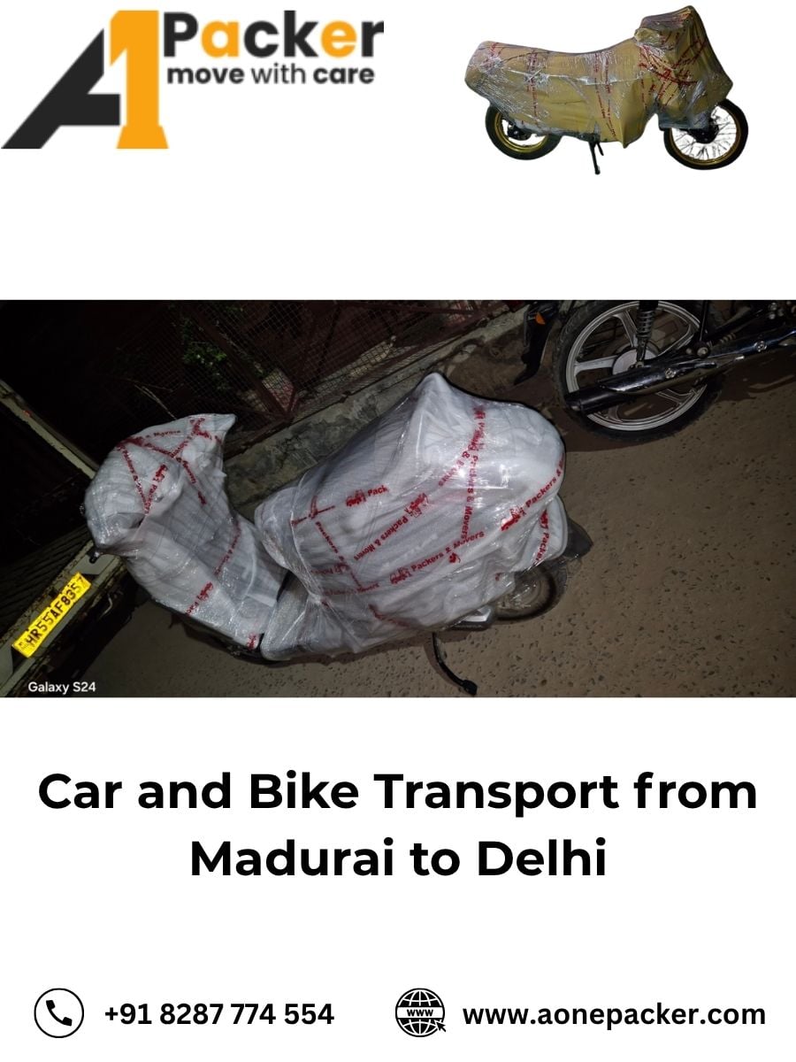 Car and Bike Transport from Madurai to Delhi